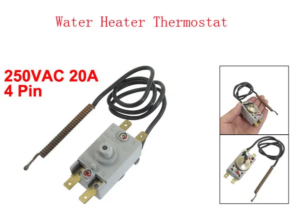 250VAC 20A 4 Pin терминалы термостат для электрического водонагревателя чайник WQS93 12 3