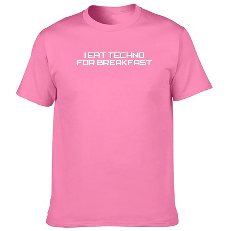 Женские топы I EAT TECHNO для завтрака футболка с принтом женские футболки