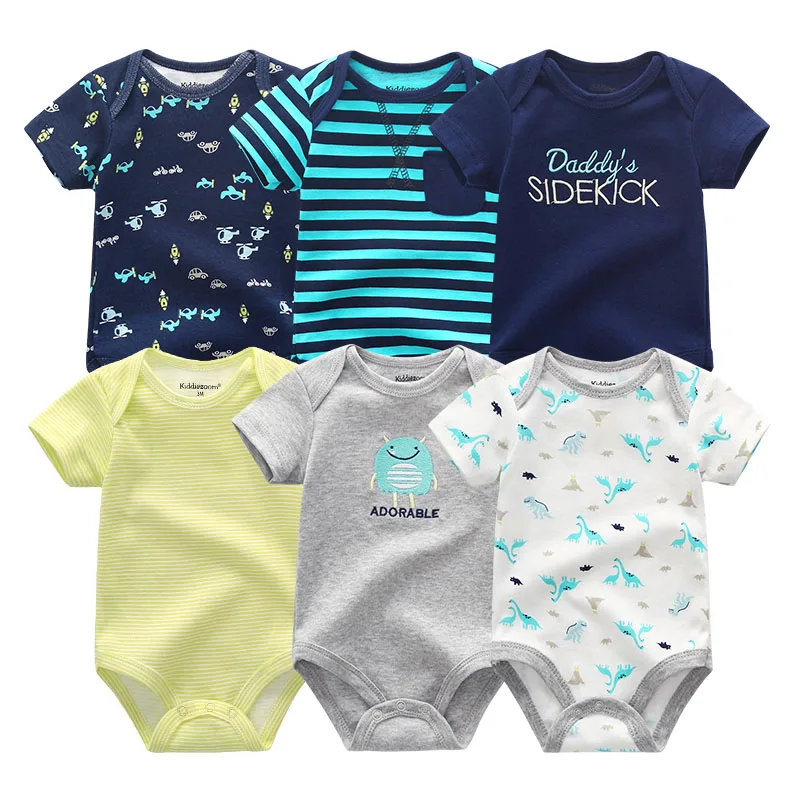 baby clothes6031 6 шт./лот, Одежда для новорожденных мальчиков, хлопковая одежда для маленьких девочек 0-12 месяцев, Roupa de bebes, одежда с единорогом для маленьких девочек, боди, платье для девочек - Цвет: baby clothes6031