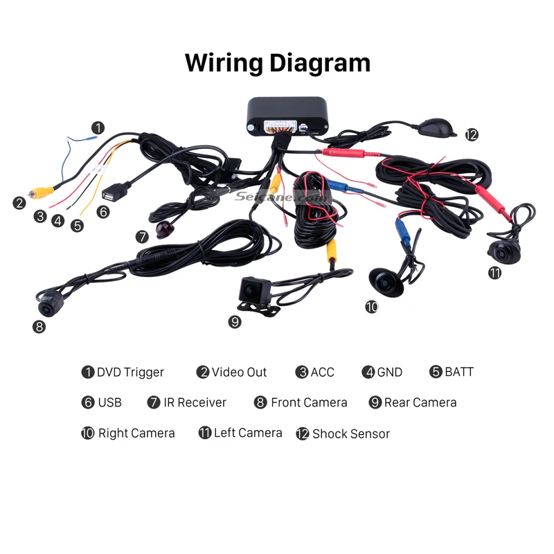 Seicane View Car Parking Assistant System 2D дисплей запасная система заднего хода набор для