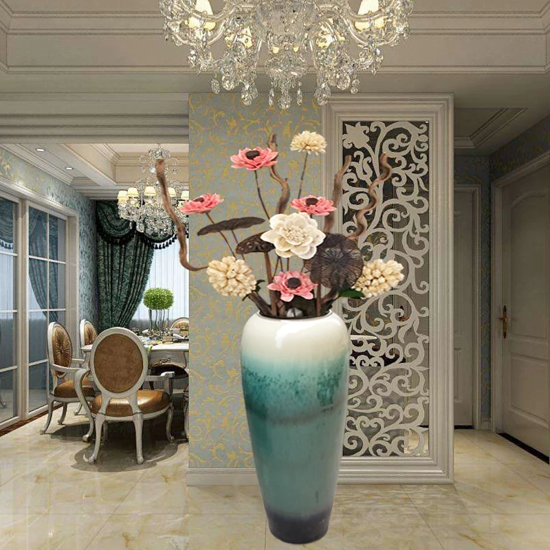Longquan celadon цветок Модные маленькие украшения ваза для цветов керамическая чайная