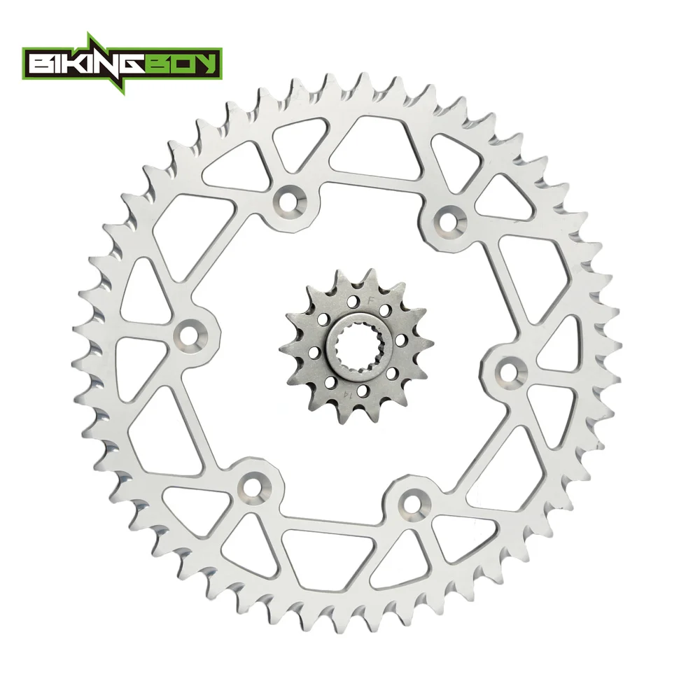 BIKINGBOY Front 14T Rear 48T-52T Sprocket for Husaberg TE 300 11-14 FE 450 08-14 250 13 14 Orange Black Silver | Автомобили и