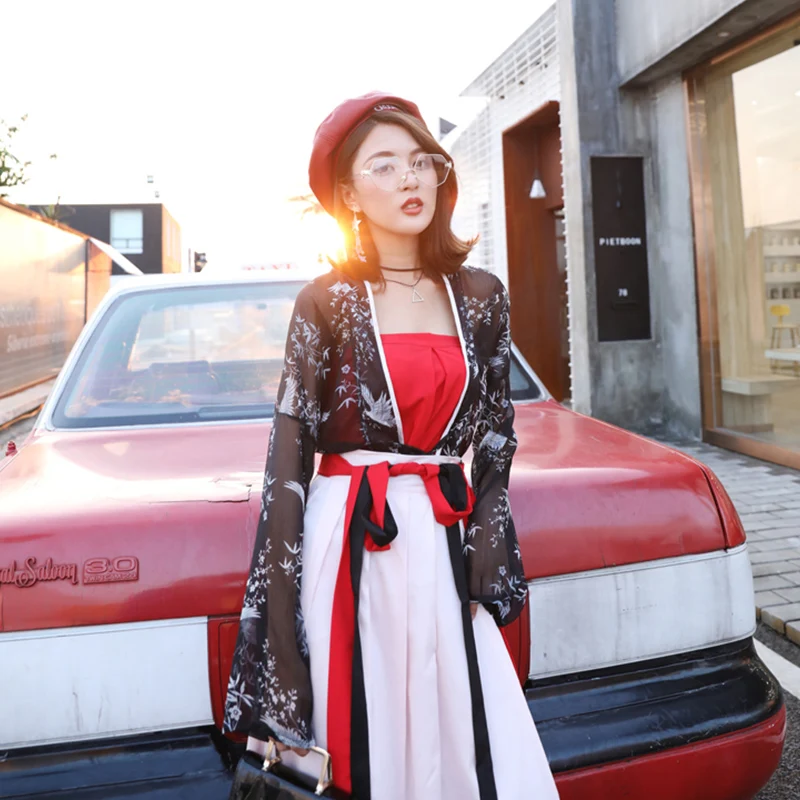 Hanfu женское платье Китайская традиционная модная длинная юбка китайская