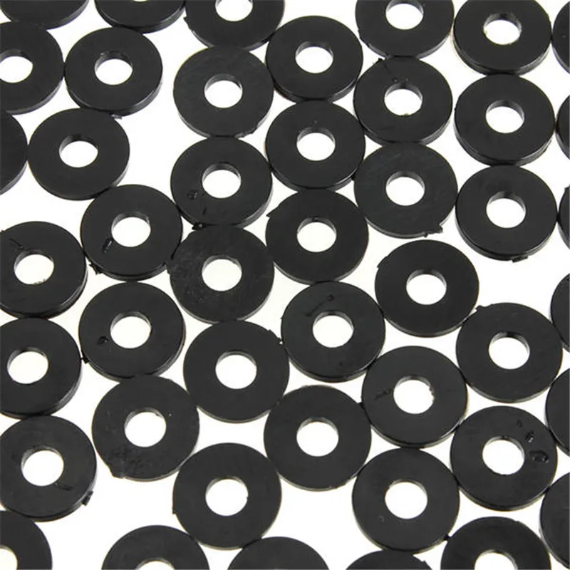 

Suleve MXNW3 100pcs M2 M3 M4 M5 Black Nylon Washer Gasket Thickness 1mm