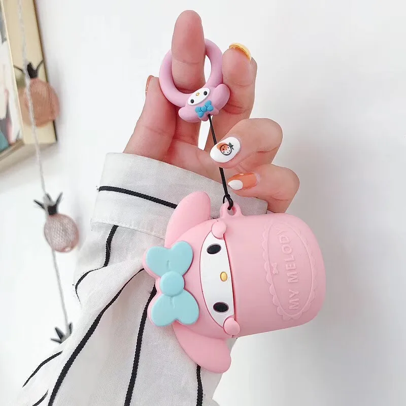 Милый защитный чехол Sanrio kitty cat my Melody для Apple AirPods зарядный Airpods 1 2 Мягкая
