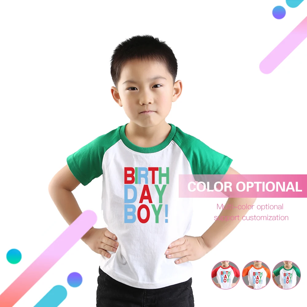 Детская футболка с буквами на день рождения футболки для маленьких мальчиков