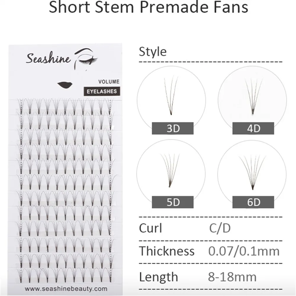 Поднос для ресниц с коротким стержнем наращивания 3D 6D 8 18 мм печать логотипа