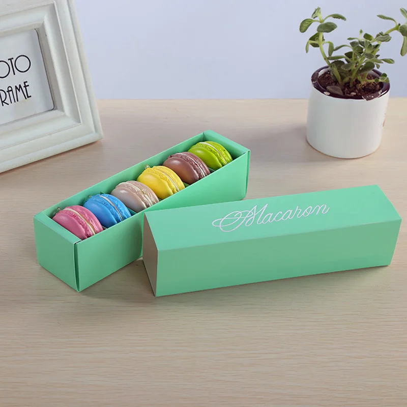 100 шт./лот 6 сетки коробки для макарон коробка для печенья упаковочные коробки для печенья