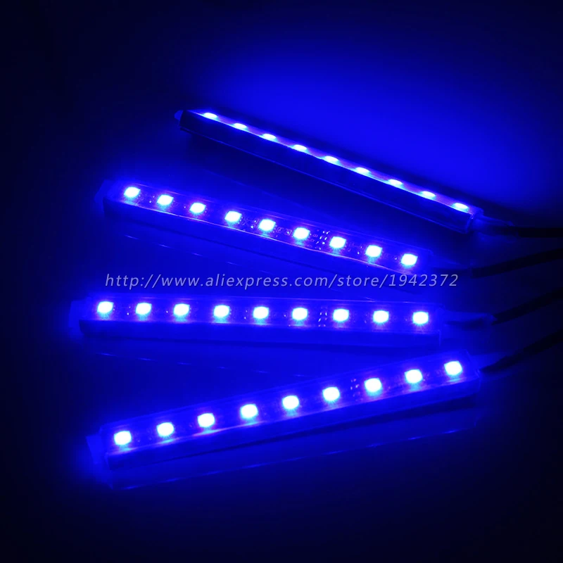 4 шт. 5050 SMD 10 Вт Автомобильная декоративная атмосферная полоса освесветильник