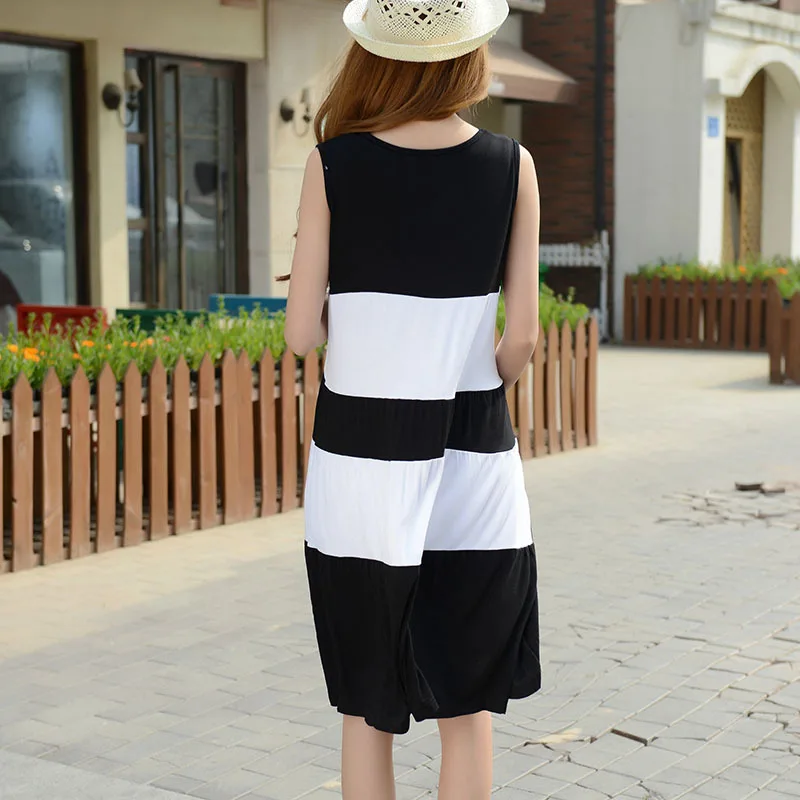 Летняя полосатая одежда для беременных Платья Одежда платье кормящих мам платья