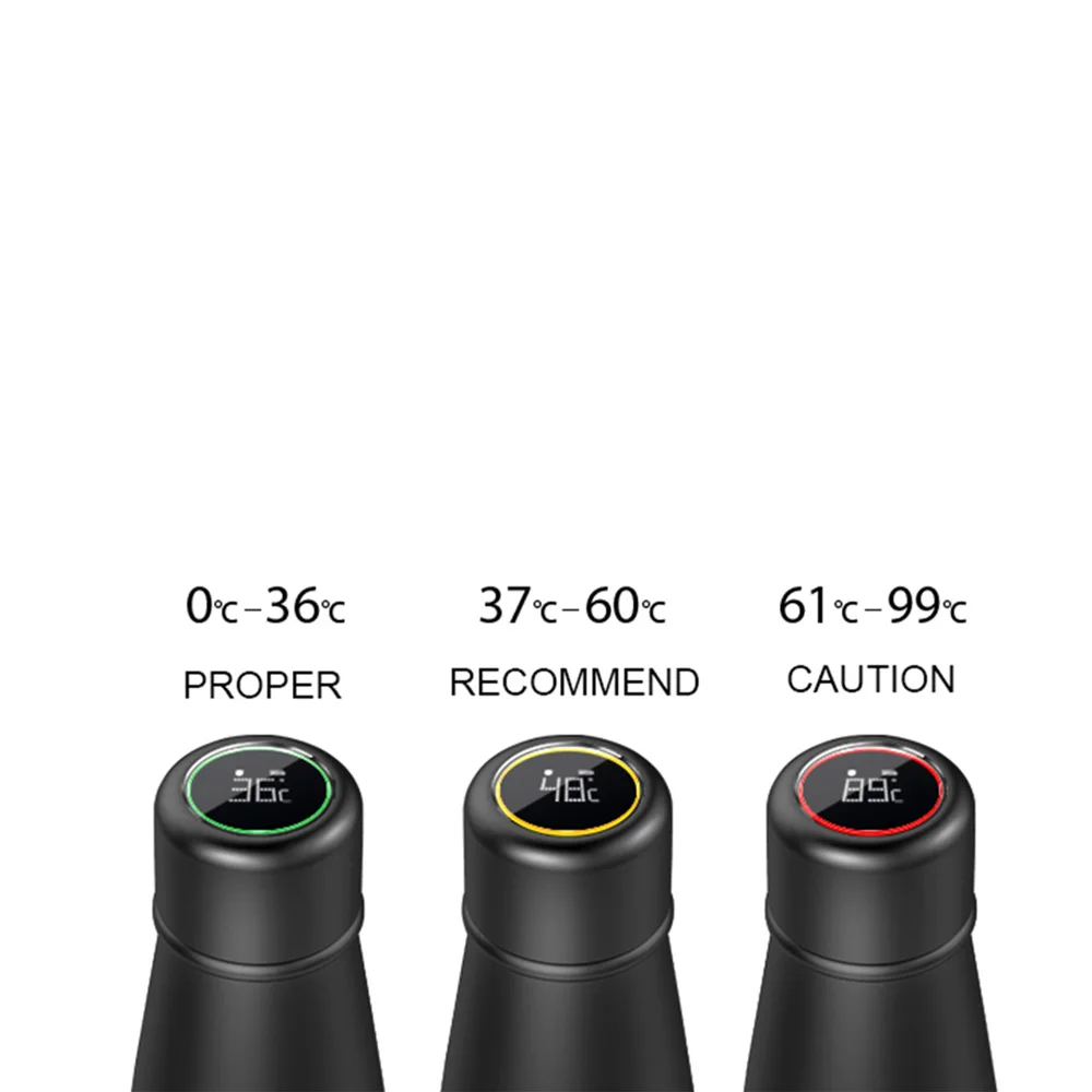 400 мл Умный Цифровой ЖК дисплей вакуумные термосы бутылка для воды с напоминанием