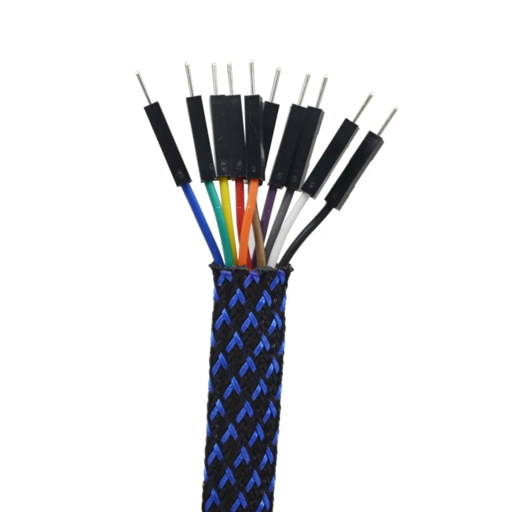 100ft-30m BlackBlue 4 6 8 10 12 14 16mm Braid PET Expandable Sleeving High Density Sheathing Plaited Cable Sleeves | Обустройство