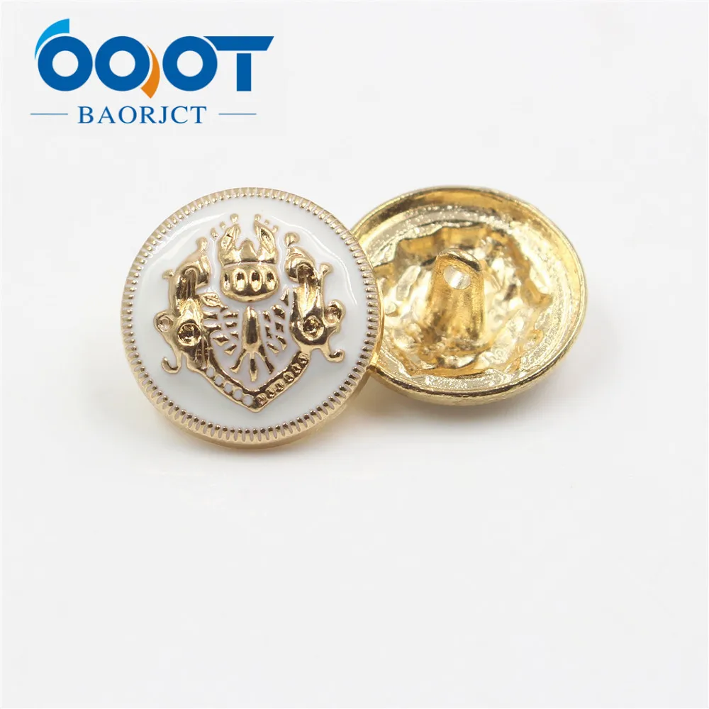 OOOT BAORJCT 179164, Модные металлические золотые пуговицы, аксессуары для одежды ручной работы, швейные пуговицы для одежды, 10 шт
