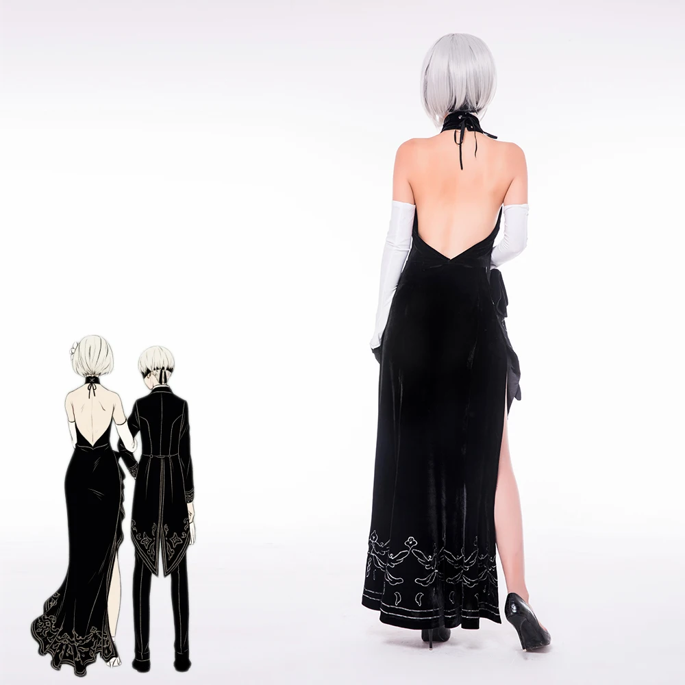 Чонсам из игры NieR Automata 2B 9S CP вечернее платье Униформа с палочкой костюм для
