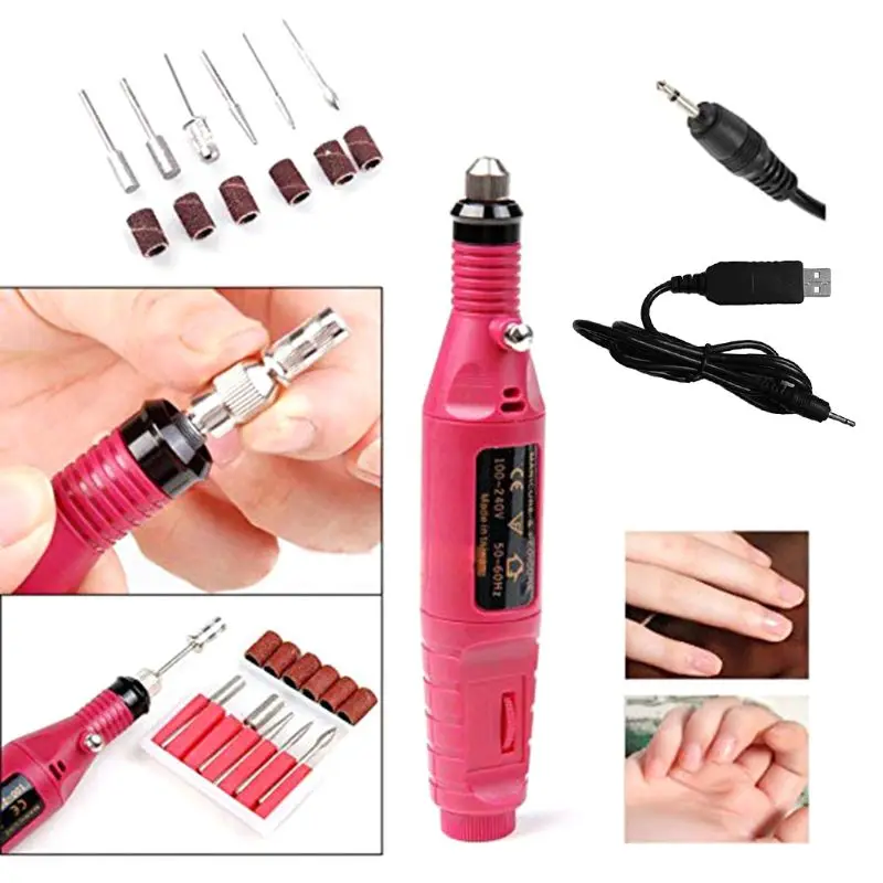 1set 6 Bits Electric Manicure Machine Nail Art Drill Bit Pen Gel Polish File Tool Tips | Красота и здоровье