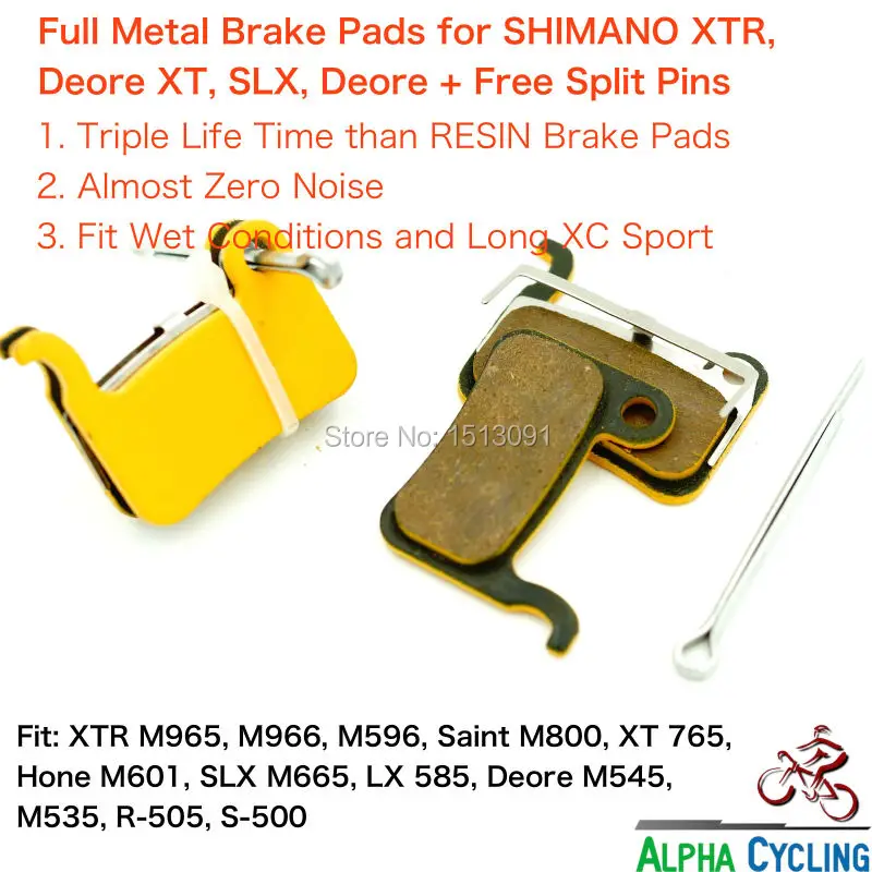 Полностью металлические дисковые Тормозные колодки для Shimano Hone M601 Deore M535 M595 M596 Alfine