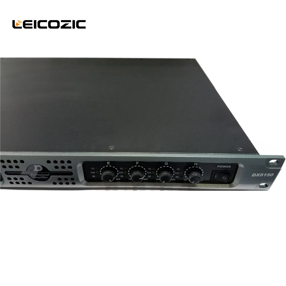 Leicozic DX8150 8-канальный усилитель класса d профессиональные звуковые усилители 8x250 Вт RMS 4ohm усилитель профессиональный усилитель мощности сценический
