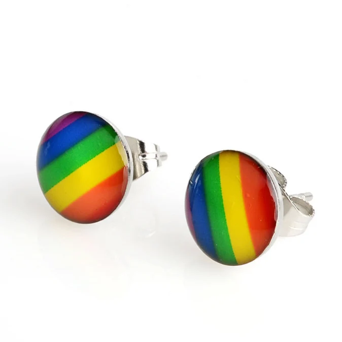 Женские и мужские серьги гвоздики из нержавеющей стали 10 мм|stud earrings|boucle