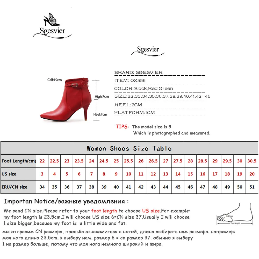 

Sgesvier Sexy Autumn Ankle Boots Women Thin High Heels Short Plush Pointed Toe Fashion Motorcycle Boots Wedding Shoes OX555