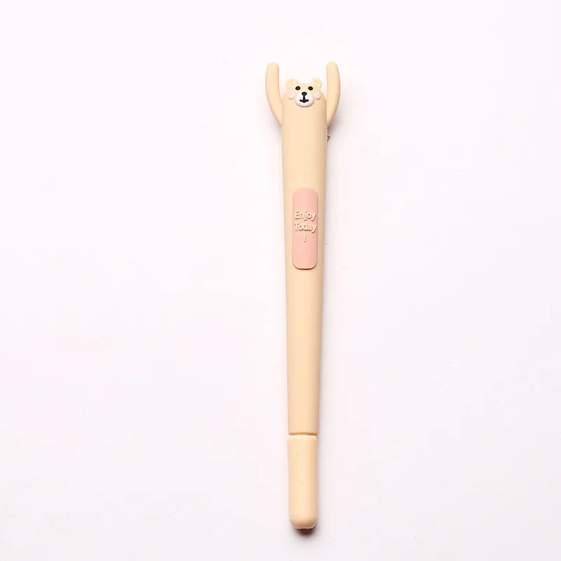 

6 pcs Say yeah Cartoon gel pen Hands up bear cat rabbit 0.5mm ballpoint Black color Stationery kids gift School supplies F529