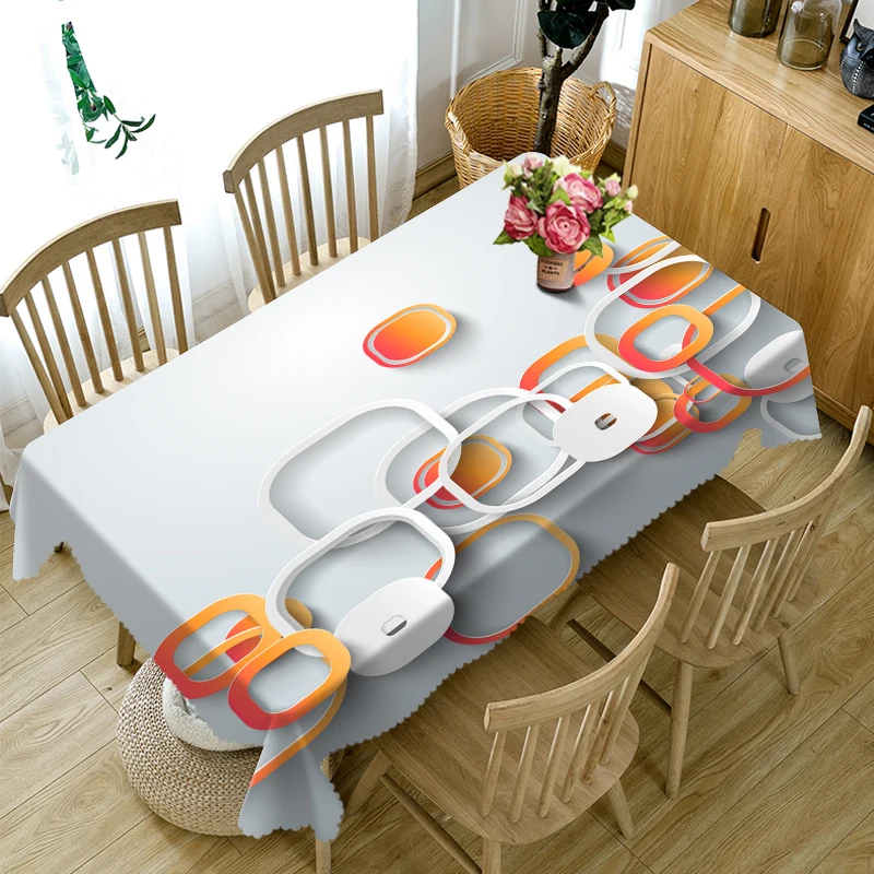 Скатерть 3D с рисунком одуванчика и бабочки моющаяся плотная прямоугольная