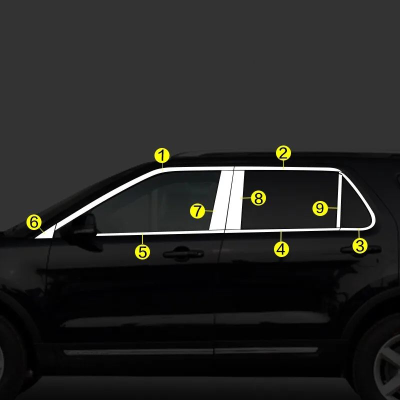 Автомобильный стиль Оконные Планки для автомобиля покрытие из нержавеющей стали