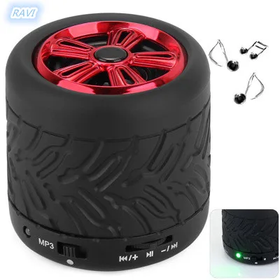 Wireless Bluetooth Speaker Tire Card Phone Hands-free Portable Mini Subwoofer Flat Cannon | Электроника