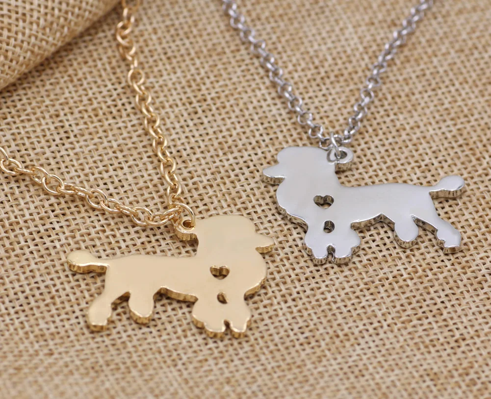 Золото/серебро бохо шик Пудель панни собака ожерелье s для женщин/мужчин