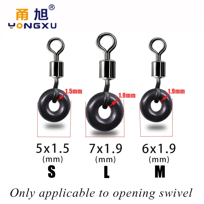 100 шт. рыболовное уплотнительное кольцо резиновое открытое вертлюжное прочный