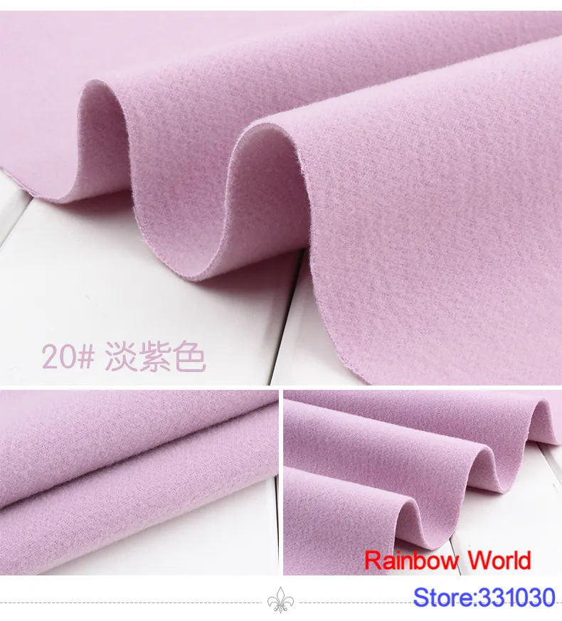 

20# light purple 1 meter double brushed middle thick cloth fabric for DIY colthes dress overcoat material