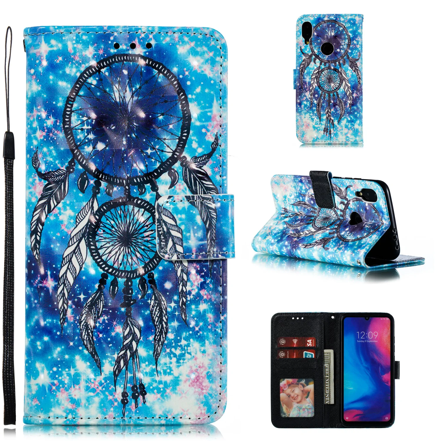 Для Remi(Реми), "конский хвост", Note7 Pro Note6 redmi 6 6a S2 Y2 Xiaomi 8 F1 6 x A2 MAX3 MIX2S 3D картина умные флип-кейсы, чехлов для мобильных телефонов
