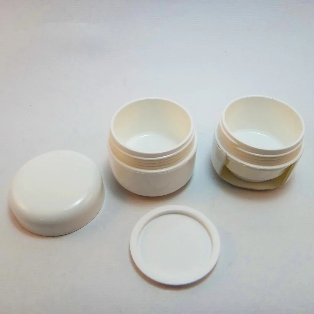 1 шт. белый пластиковый косметический контейнер для крема с двойными стенками 8 5