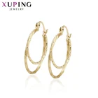 Ювелирные изделия Xuping, простые элегантные серьги-кольца для женщин, 93578