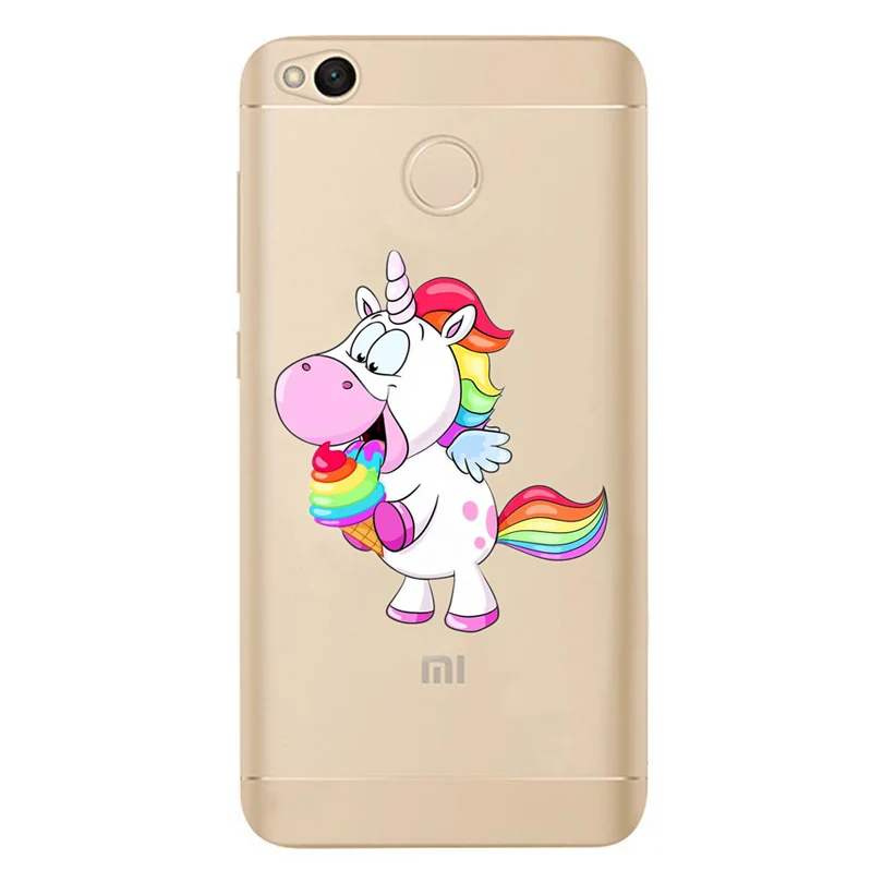 For Xiaomi Redmi 4X Note 4 4A 3 Cute TPU Colorful Soft Unicorn Painted Desig Cover Case Fundas Mi A1 ProD 321 |
