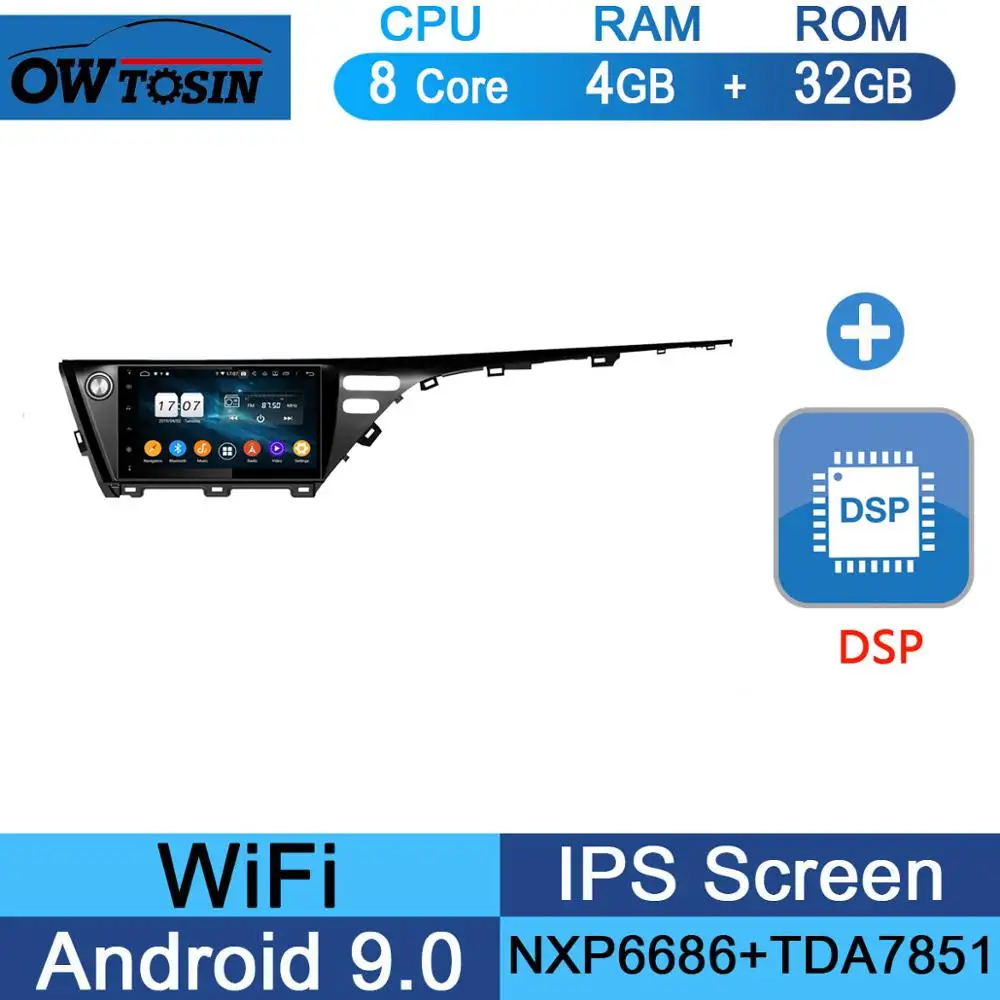 32G DSP 10," ips 8 ядерный 4G+ 64GB Android 9,0 автомобильный DVD мультимедийный радио gps плеер для Toyota Camry DSP CarPlay Parrot BT стерео - Цвет: 32G DSP