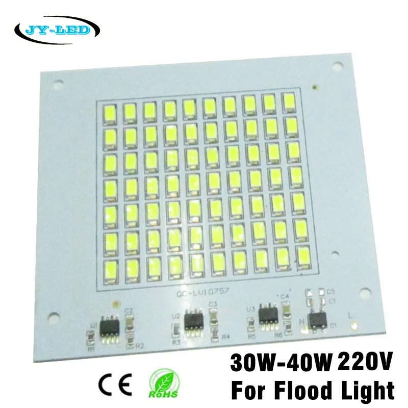 

10pcs 30W 40W 220V Flood Light LED PCB SMD5730 Lamp Plate, Integrated IC Driver, Directly Needn't Driver Light Source Panel