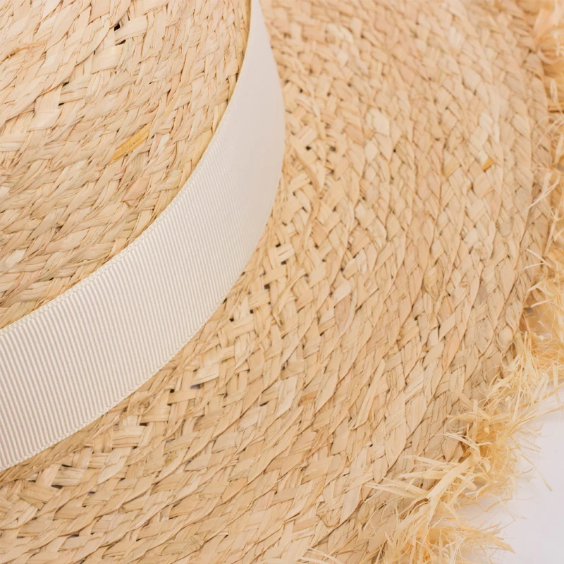 Шляпа из 100% натуральной рафии с бантом летняя|sunscreen hats|straw hats womenstraw hat |