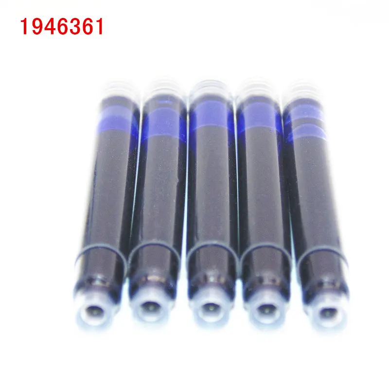 JINHAO 599, все цвета, Студенческая Мода, средний и тонкий перьевая ручка, лучший подарок для подарка, школьные офисные принадлежности - Цвет: 5pcs ink Blue