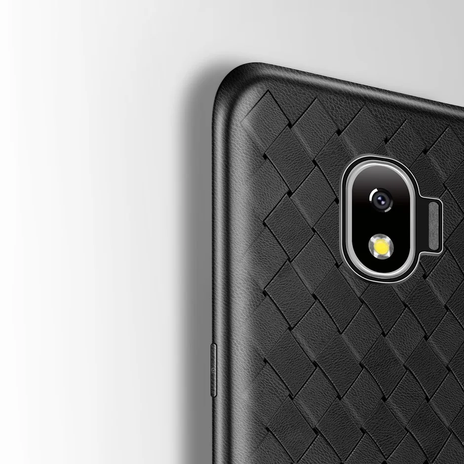 Luxury Case For Samsung Galaxy J2 2018 Soft Silicone Weaving Back Cover Phone J250 J250F SM-J250F | Мобильные телефоны и