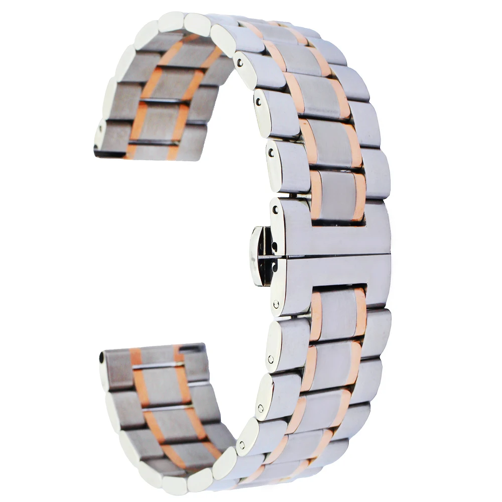 Stainless Steel Watch Band 20mm 22mm for Citizen Watchband Quick Release Metal Strap Loop Wrist Belt Bracelet Black Silver Gold