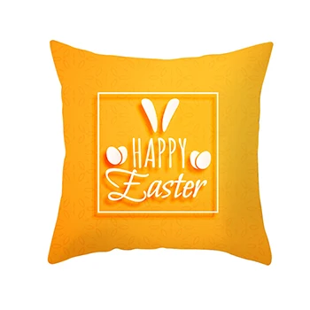 45*45 см Хлопок Кролик Happy Easter украшения для дома подушки Кролик яйца наволочки для подушки пасхальный декор wielkano - Цвет: 35
