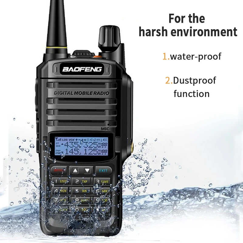 Baofeng 2 шт. uv-9r плюс Двухканальные рации 136-174/400-520 мГц IP67 Водонепроницаемый 9R