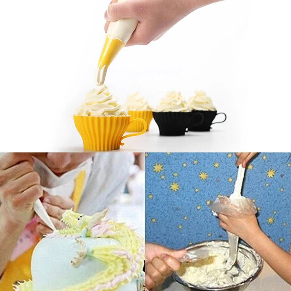 Одноразовый пластиковый кондитерский мешок 50 штук пакет инструмент для