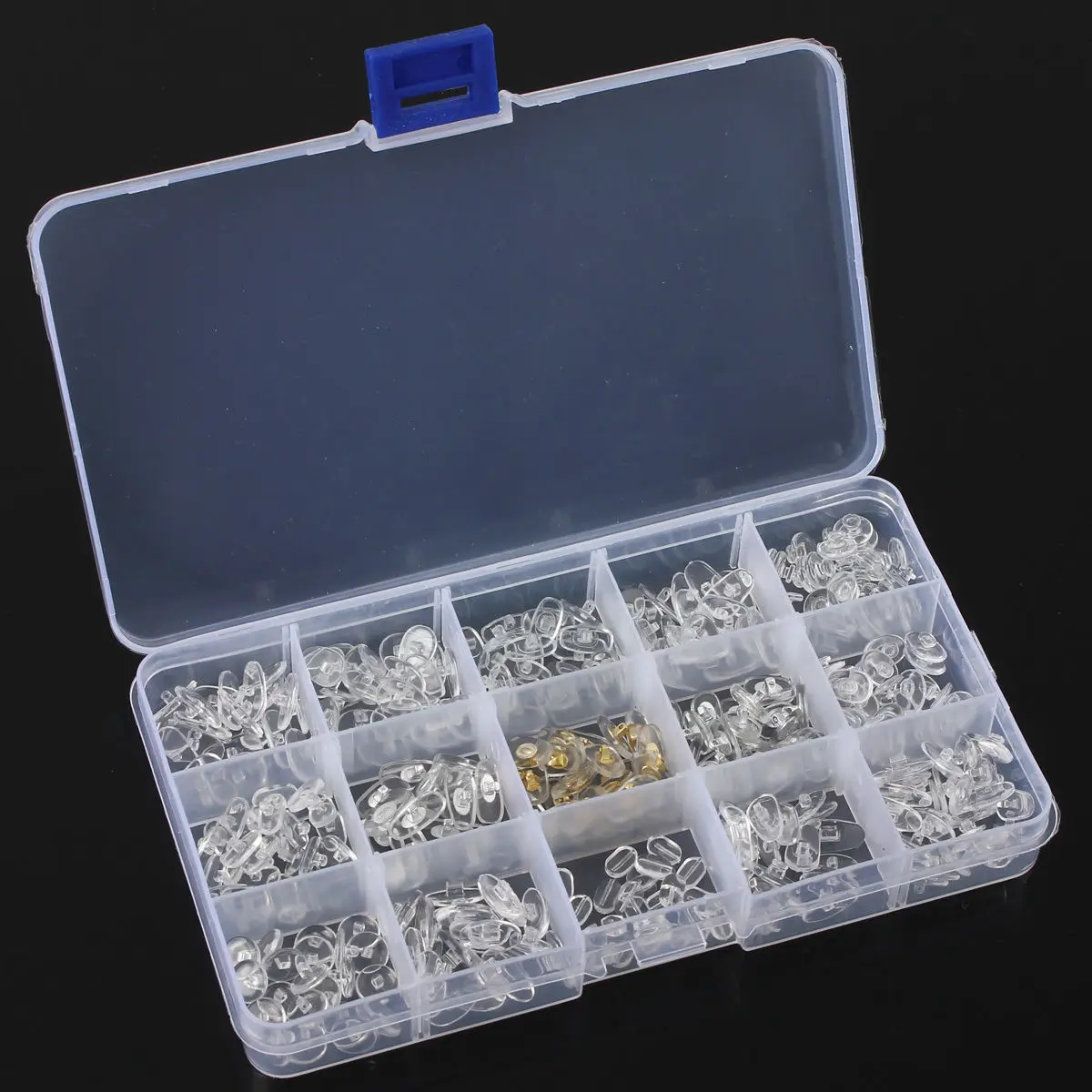 

300 pc Silicone Eyeglass Sunglasses Spectacles Screw On Nose Pads Repair Tool
