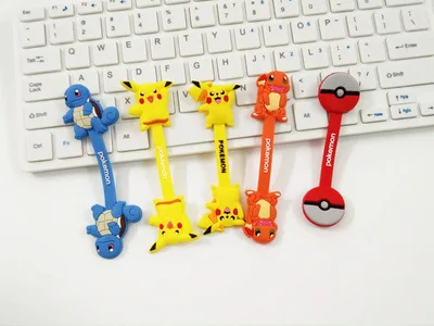 Аниме Покемон Пикачу Кабельная Стяжка с аксессуаром для косплея USB устройство