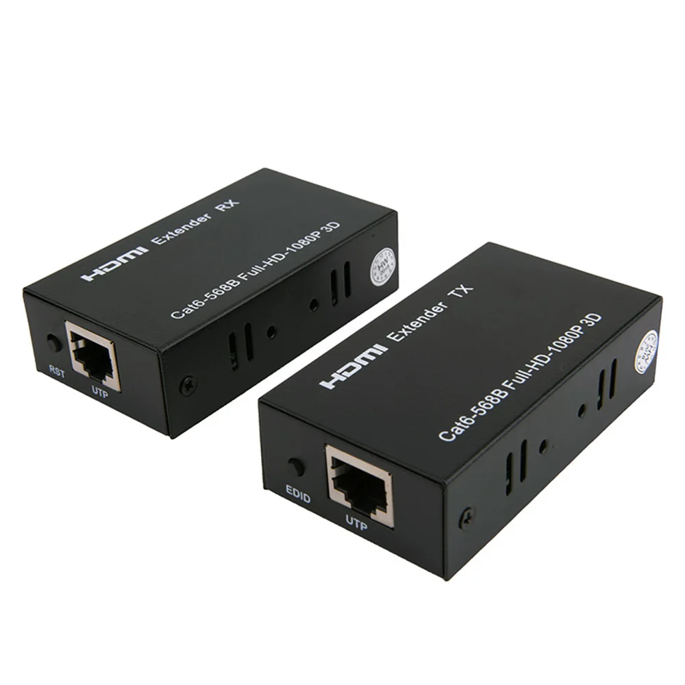 HDMI Extender до 60 м HDMI приемник передатчик 1080 P 3D более Cat6 Cat7 кабели RJ45 TX/RX extender