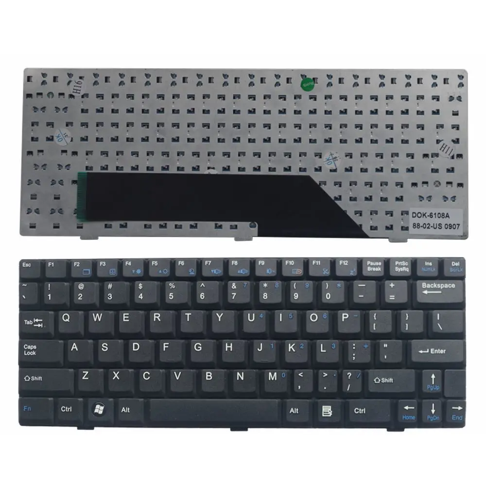 Клавиатура для ноутбука MSI U100 U100X U110 U115 U123 U120 U90 U90X U9 U10 черная английская|laptop
