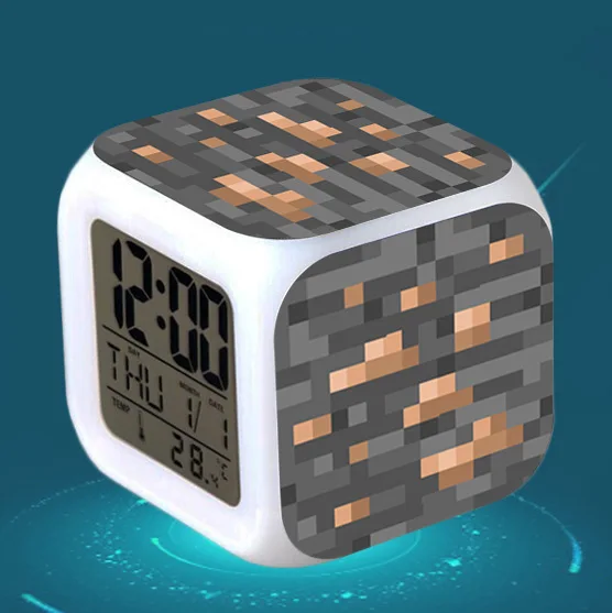 8 Новинка, сенсорный светильник, будильник Minecraft, светодиодный, мультяшная игра, фигурки, Звездные войны, Человек-паук, Бэтмен, Тор, игрушки, Coll - Цвет: 8