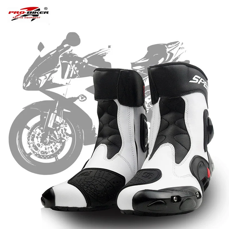 PRO-BIKER SPEED BIKERS/Мужская обувь для мотоциклетных гонок кожаные мотоциклетные