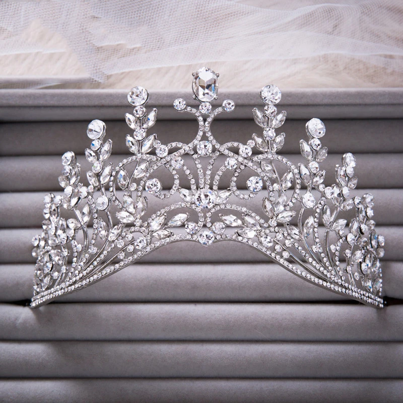 Himstory сверхбольших Кристалл Rhinestone тиары свадебные Украшения для волос Свадебные